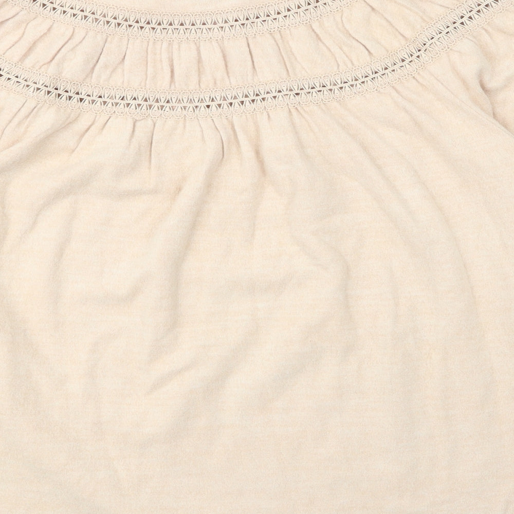 Womens UK Size 12 Dorothy Perkins Beige Pullover Jumper