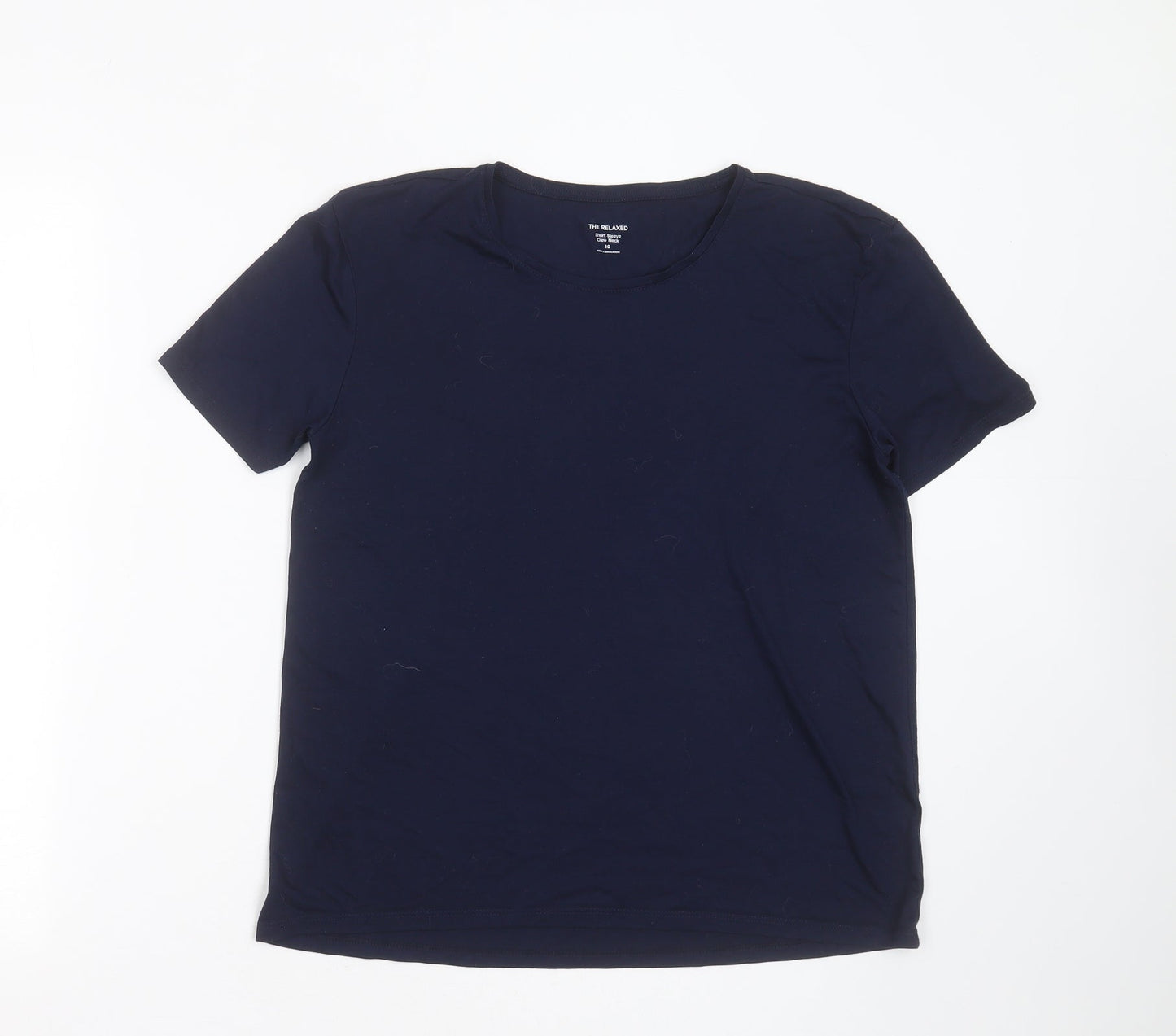 Womens UK Size 10 Preworn Blue Basic T-Shirt