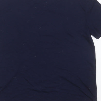 Womens UK Size 10 Preworn Blue Basic T-Shirt