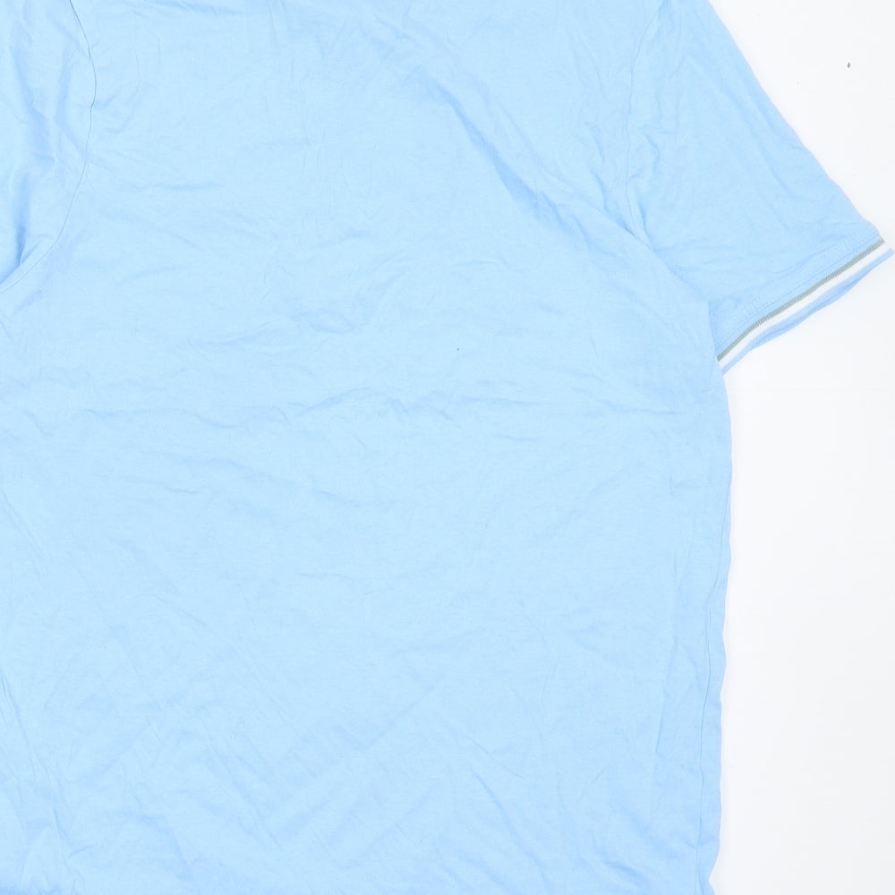 Slazenger Mens Blue  Cotton  T-Shirt Size S Round Neck