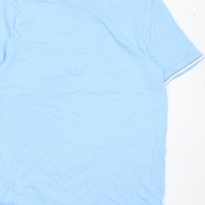 Slazenger Mens Blue  Cotton  T-Shirt Size S Round Neck