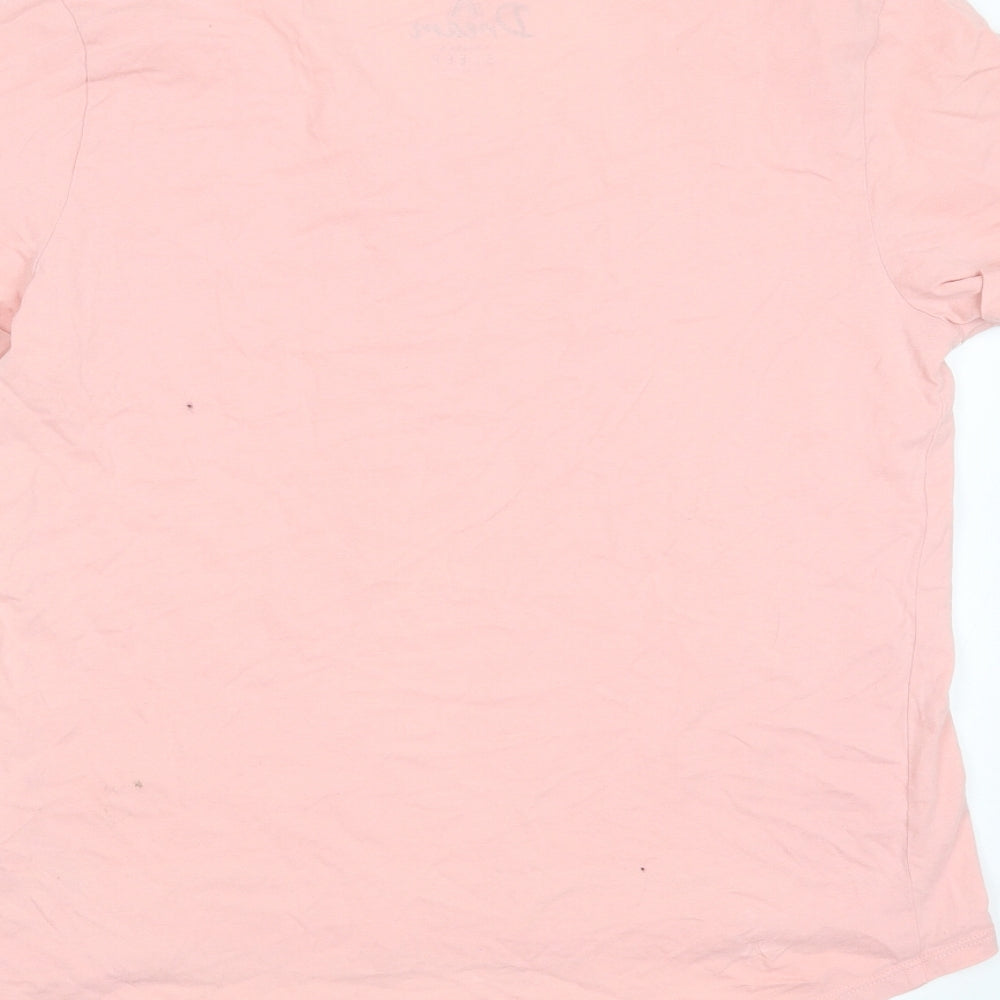 Debenhams Womens Pink Striped Cotton Top Pyjama Top Size 12   - Dreams Can Come True