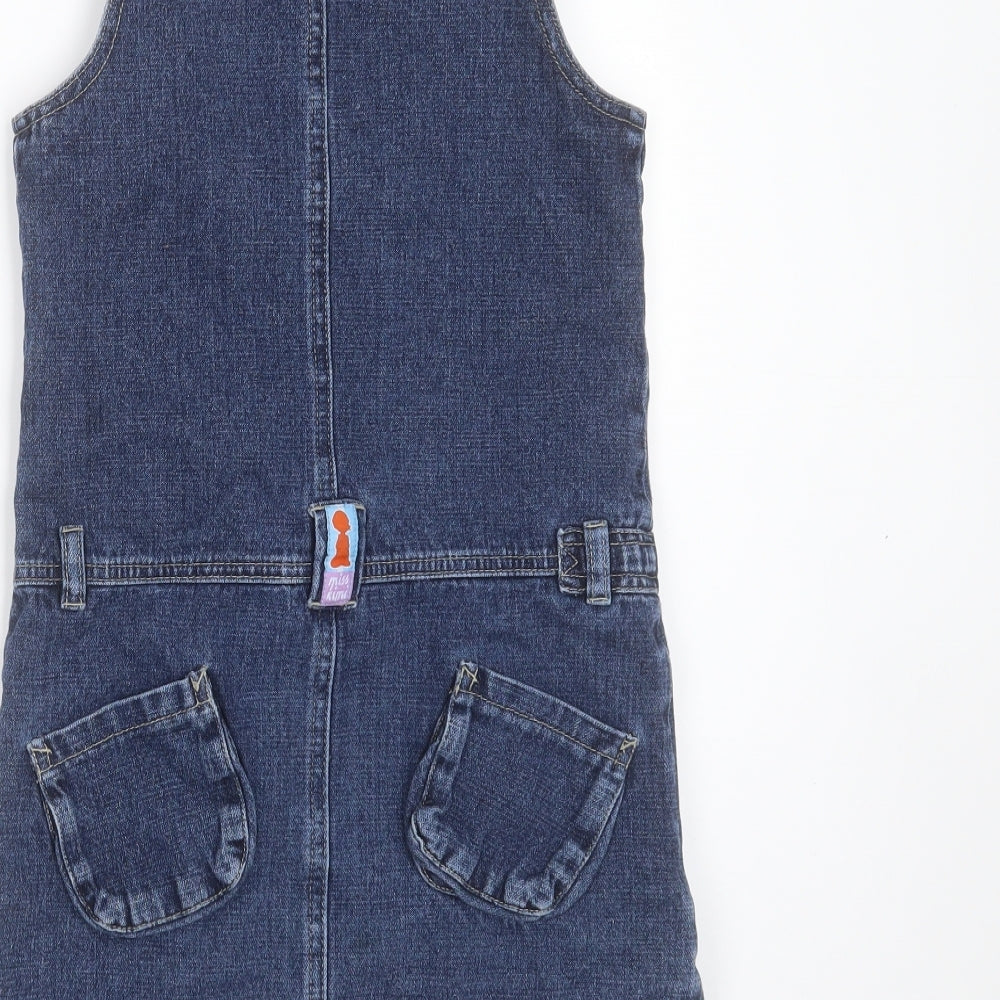 TISSAIA Girls Blue  Cotton Shift  Size 8 Years  Round Neck