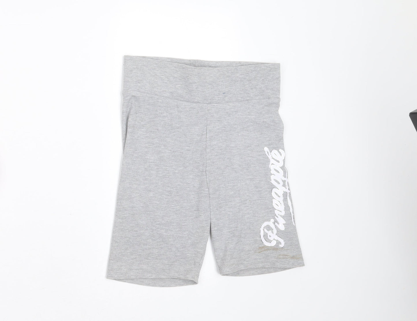 Pineapple dance studios Womens Grey  Polyester Biker Shorts Size XS L7 in Extra-Slim