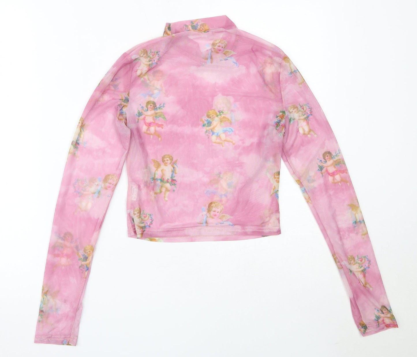 Womens UK Size M Preworn Pink Basic Blouse