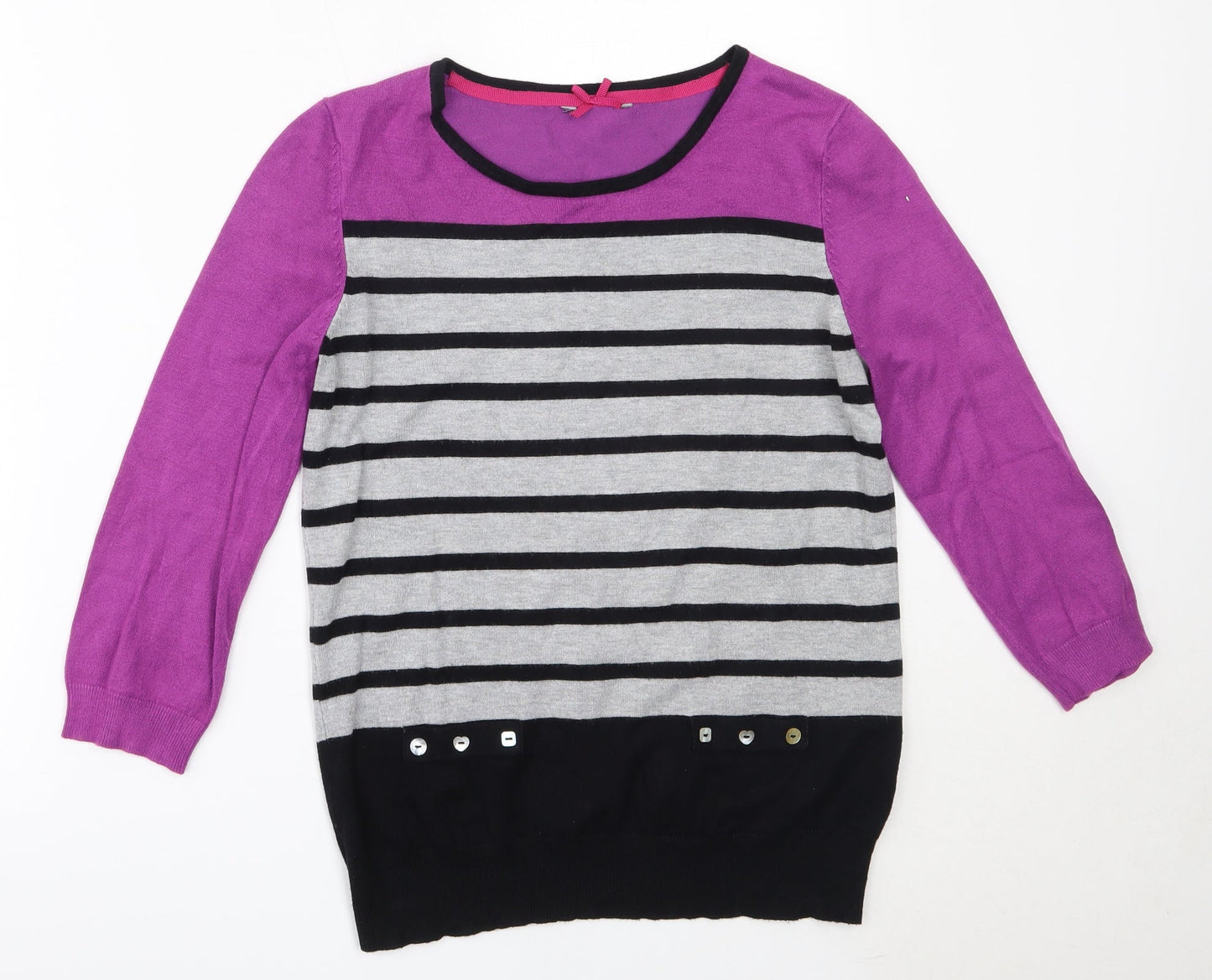 Womens UK Size 12 Preworn Purple Pullover Jumper