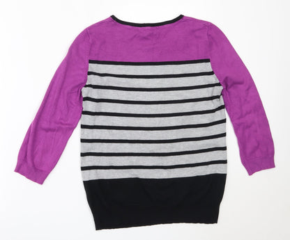 Womens UK Size 12 Preworn Purple Pullover Jumper