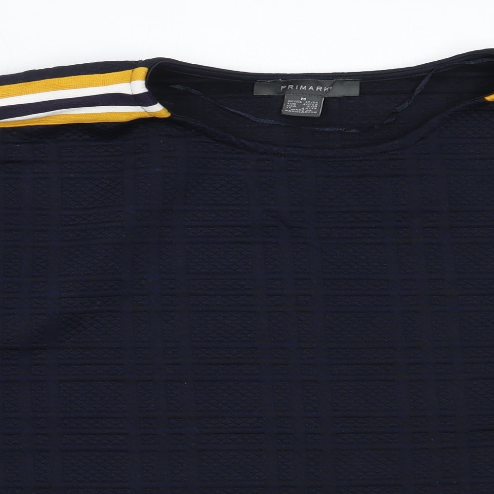 Primark Womens Blue Round Neck  Polyester Pullover Jumper Size M