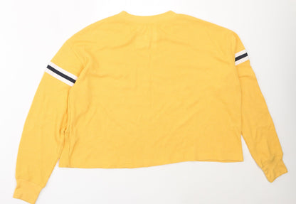 Hollister Womens Yellow  Polyester Pullover Sweatshirt Size XS