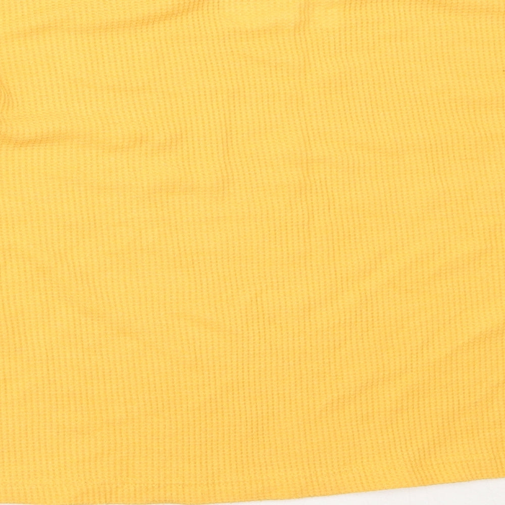 Hollister Womens Yellow  Polyester Pullover Sweatshirt Size XS