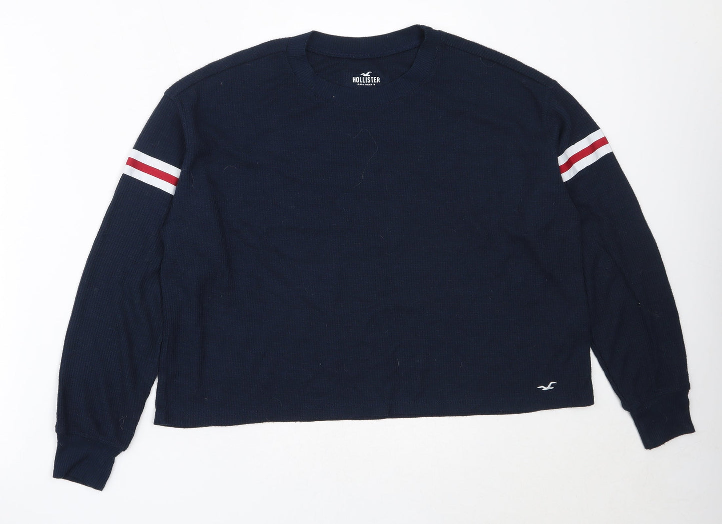 Hollister Womens Blue  Polyester Pullover Sweatshirt Size XS