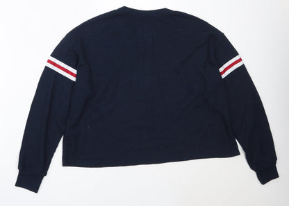 Hollister Womens Blue  Polyester Pullover Sweatshirt Size XS