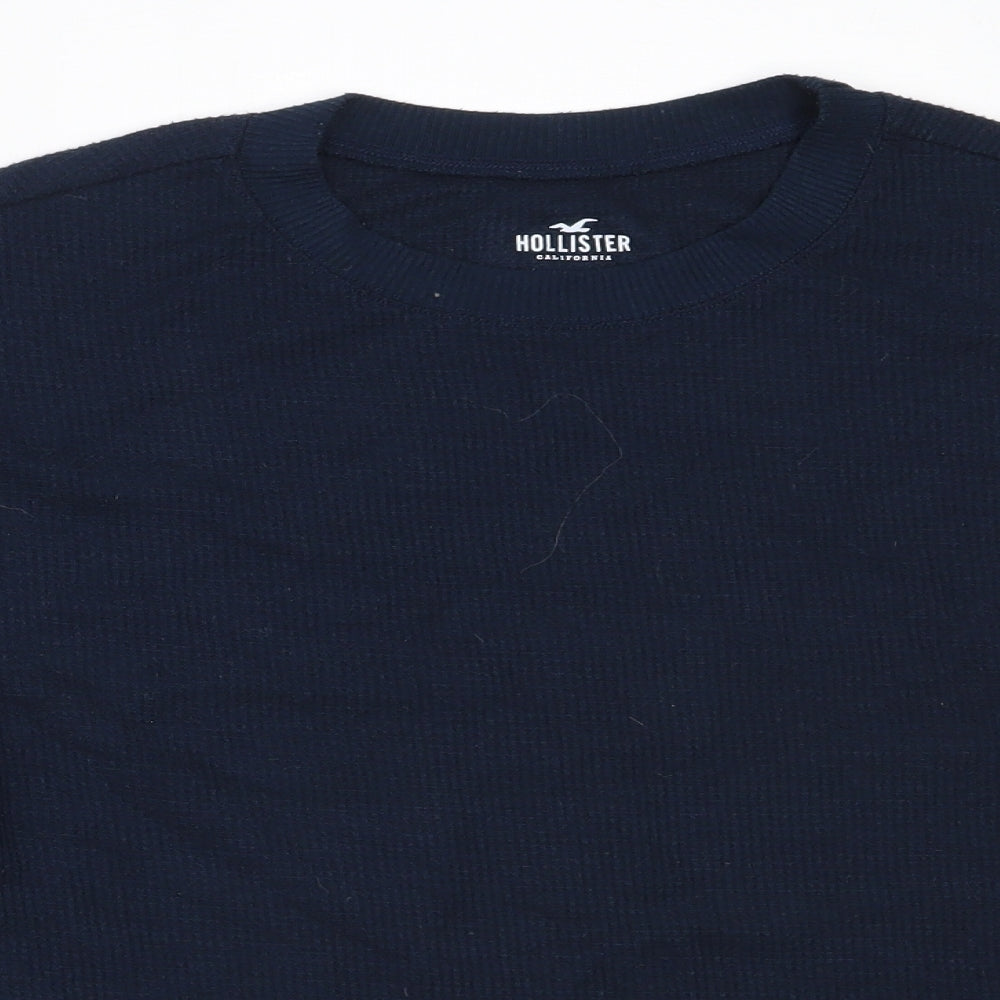 Hollister Womens Blue  Polyester Pullover Sweatshirt Size XS