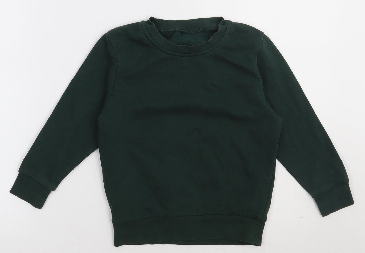 George Boys Green  Cotton Pullover Sweatshirt Size 4-5 Years  Pullover - school Wear