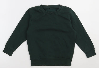 George Boys Green  Cotton Pullover Sweatshirt Size 4-5 Years  Pullover - school Wear