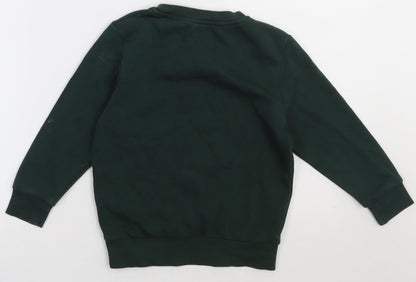 George Boys Green  Cotton Pullover Sweatshirt Size 4-5 Years  Pullover - school Wear