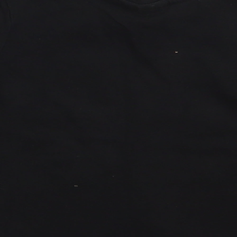 so cute Girls Black  Cotton Basic T-Shirt Size 12-18 Months Crew Neck Pullover - Meet me in Paris