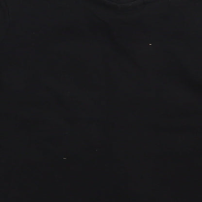 so cute Girls Black  Cotton Basic T-Shirt Size 12-18 Months Crew Neck Pullover - Meet me in Paris