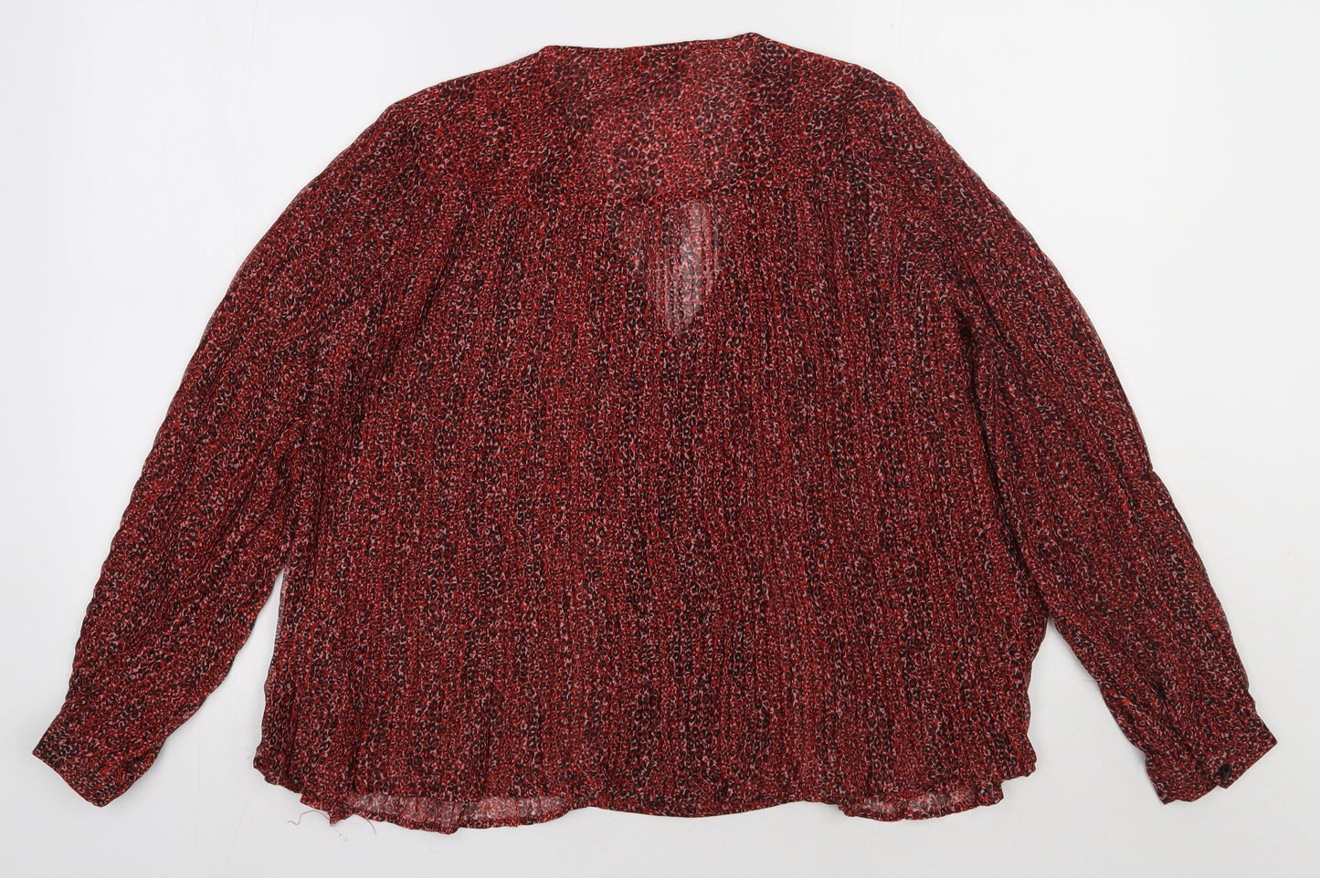 Womens UK Size 8 Topshop Red Basic Blouse