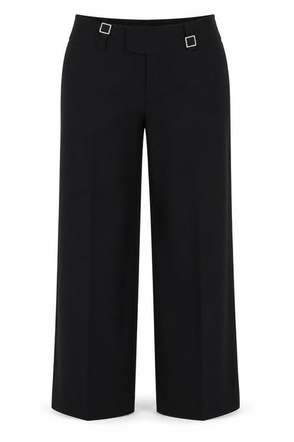 VILA Womens Black  Polyester Trousers  Size M L32 in Regular Hook & Eye