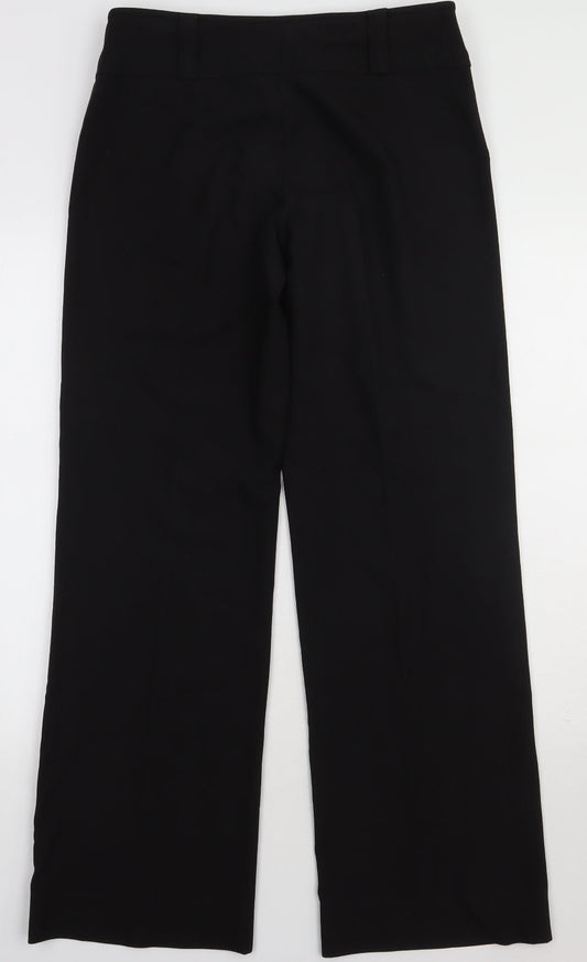 VILA Womens Black  Polyester Trousers  Size M L32 in Regular Hook & Eye