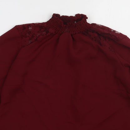 Womens UK Size 6 Select Red Basic Blouse
