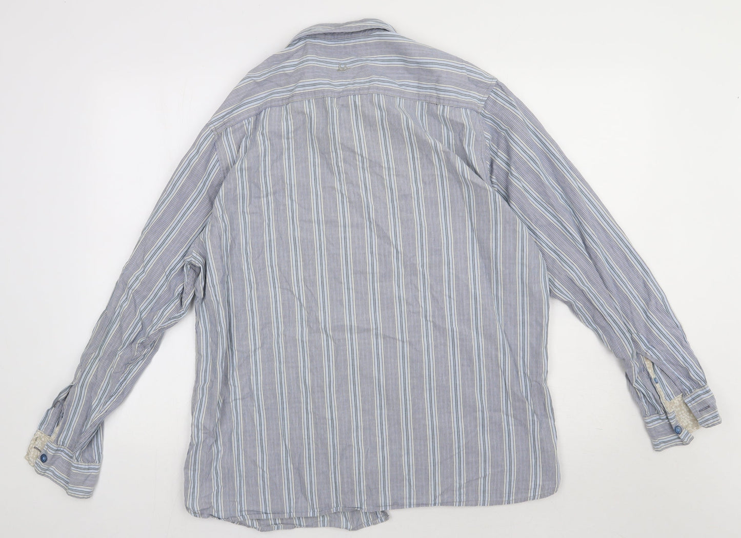 Mens UK Size L Debenhams Blue  Button-Up Long Sleeve Casual Shirt