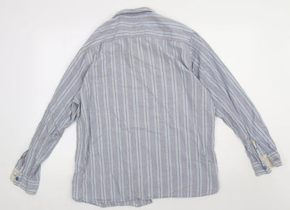 Mens UK Size L Debenhams Blue  Button-Up Long Sleeve Casual Shirt