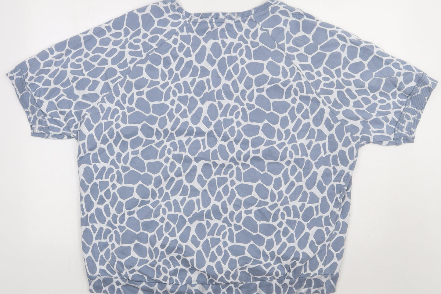 Obsession Womens Blue Animal Print Cotton  Sweatshirt Size XL  Pullover