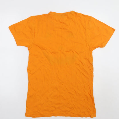 Womens UK Size XS Brave Soul Orange Basic T-Shirt
