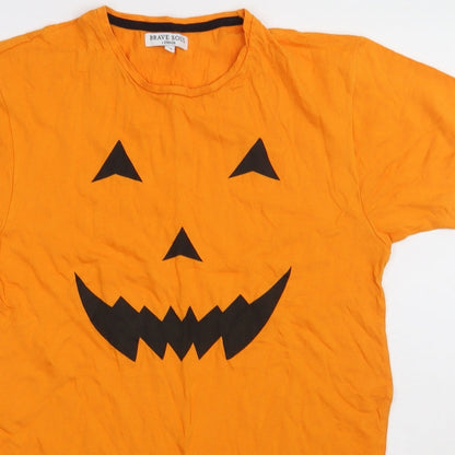 Womens UK Size XS Brave Soul Orange Basic T-Shirt