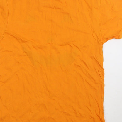 Womens UK Size XS Brave Soul Orange Basic T-Shirt