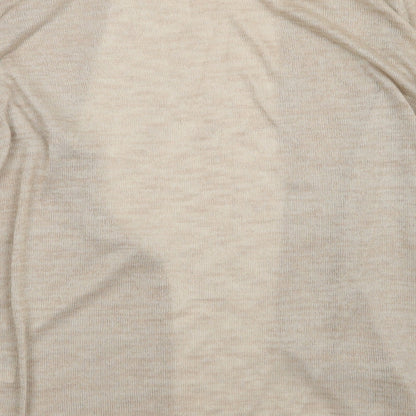 h7,m Womens Beige V-Neck  Polyester Cardigan Jumper Size S