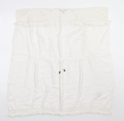 F&F Womens White  Viscose Basic T-Shirt Size XS Crew Neck - cover up