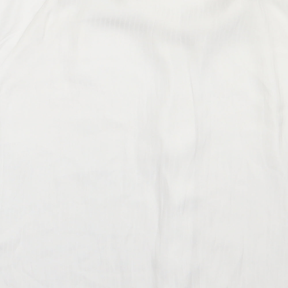 Womens UK Size 8 H&M White Basic Button-Up