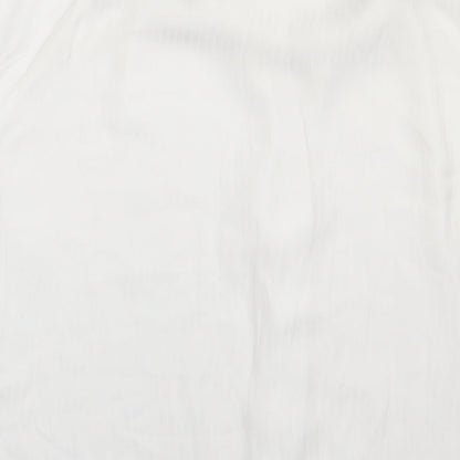 Womens UK Size 8 H&M White Basic Button-Up