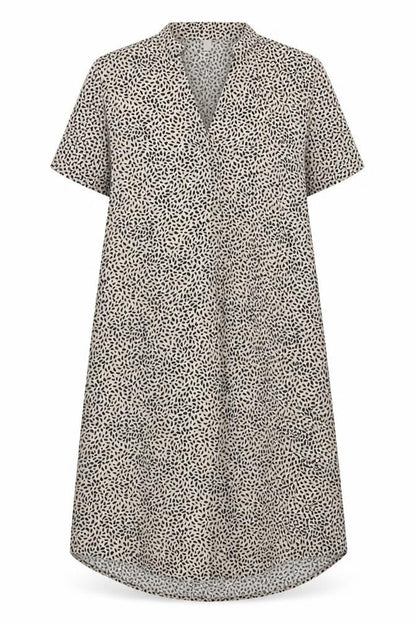 H&M Womens Brown Animal Print Viscose A-Line  Size 4  V-Neck Pullover