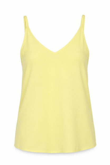 Womens UK Size 6 F&F Yellow Basic Tank