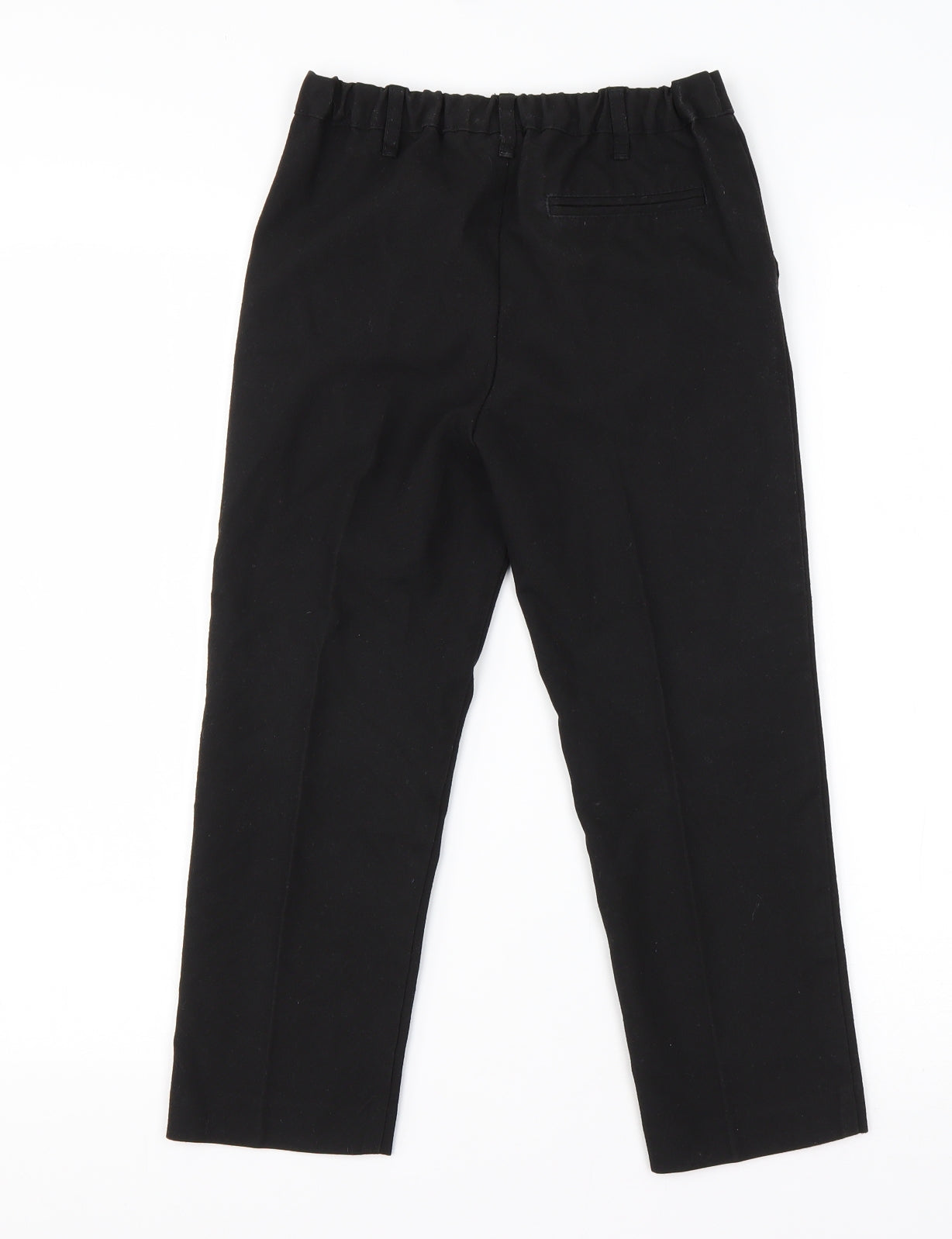 TU Boys Black  Polyester Dress Pants Trousers Size 7 Years  Regular Zip