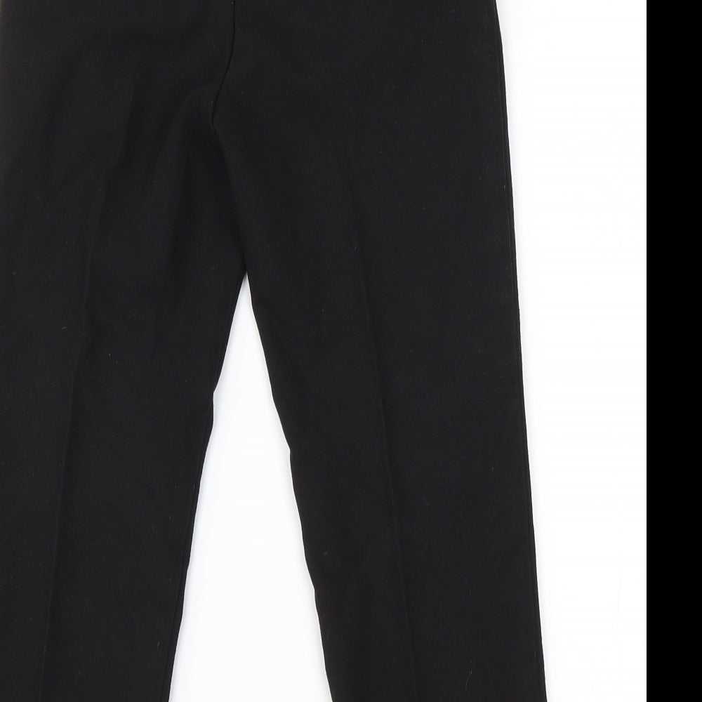 TU Boys Black  Polyester Dress Pants Trousers Size 7 Years  Regular Zip