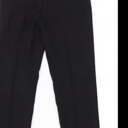 TU Boys Black  Polyester Dress Pants Trousers Size 7 Years  Regular Zip