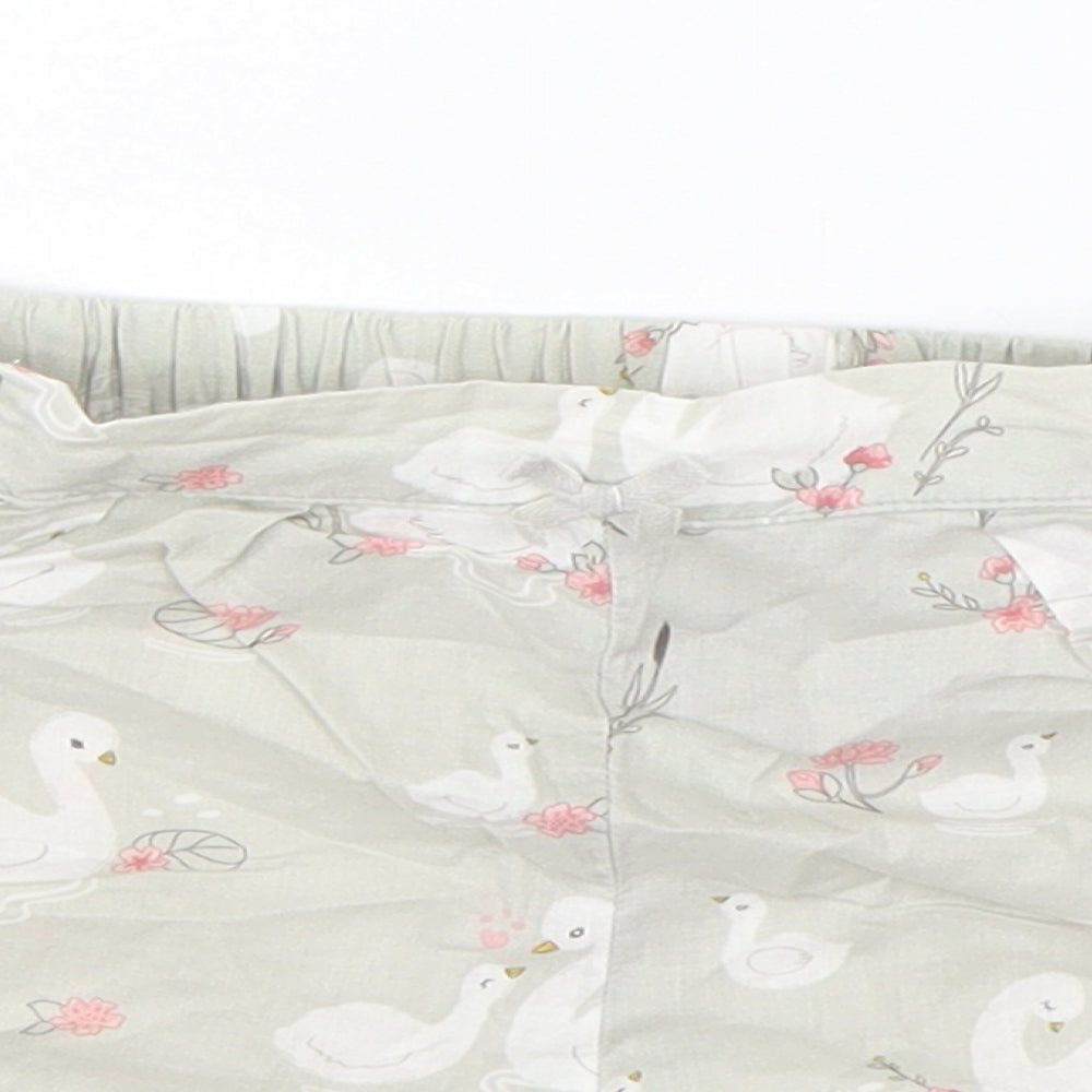 H&M Girls Green Geometric Cotton Sweat Shorts Size 4 Years  Regular  - Swans