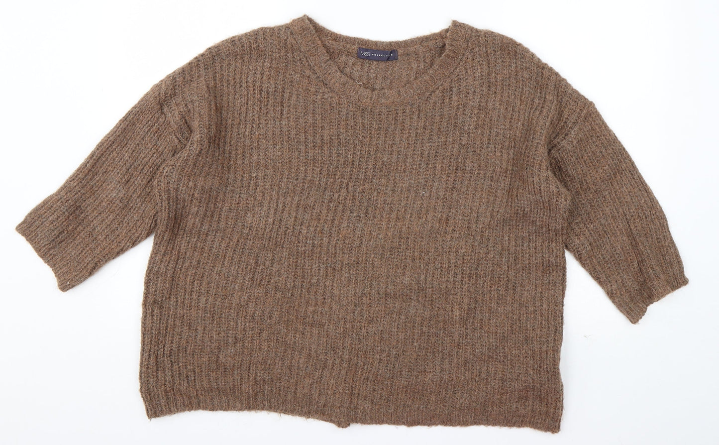 Womens UK Size 16 Marks and Spencer Brown Pullover Jumper