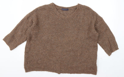 Womens UK Size 16 Marks and Spencer Brown Pullover Jumper