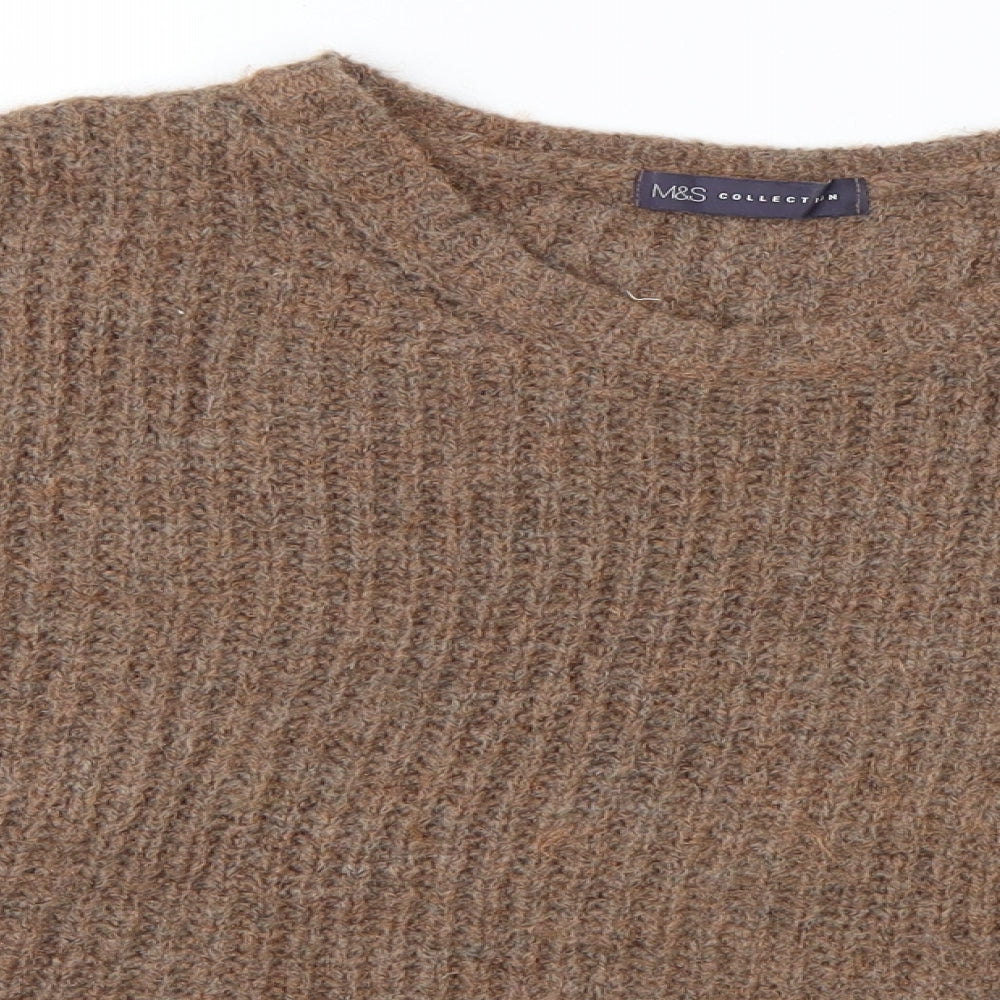Womens UK Size 16 Marks and Spencer Brown Pullover Jumper