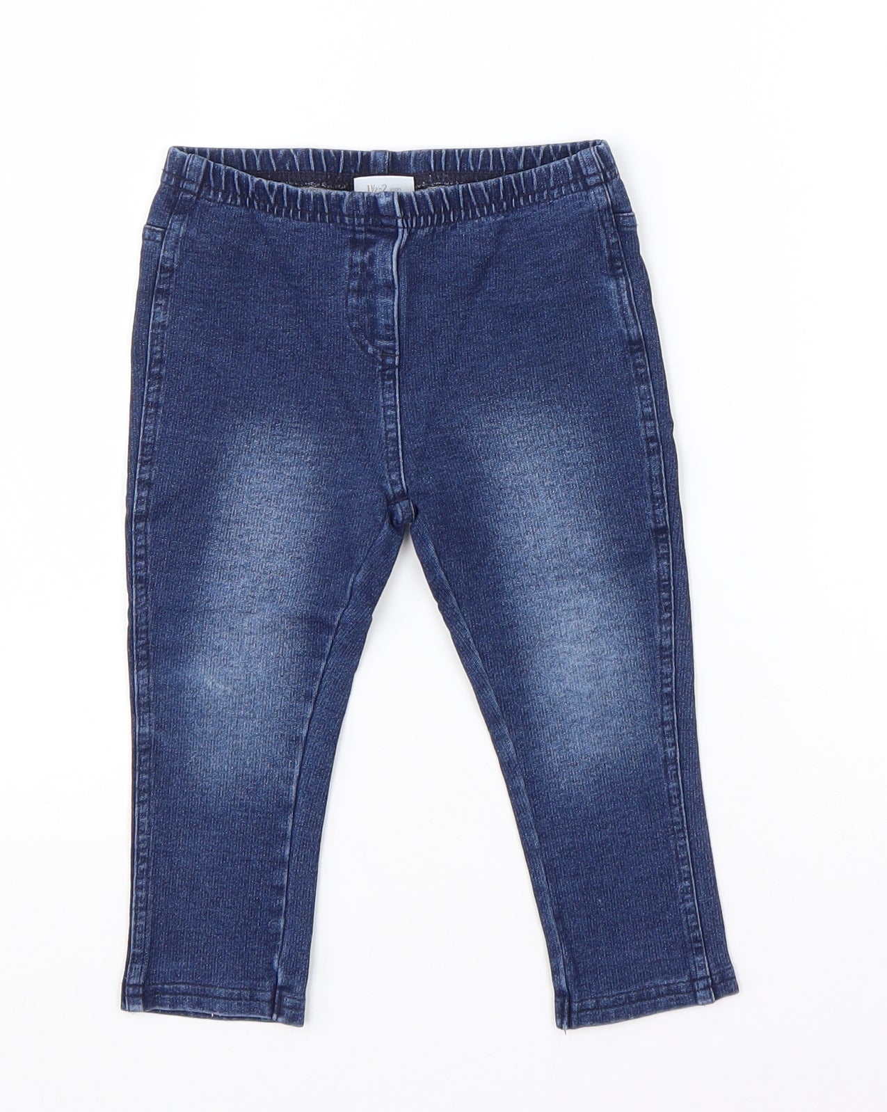 Mini Club Girls Blue  Cotton Capri Jeans Size 18-24 Months