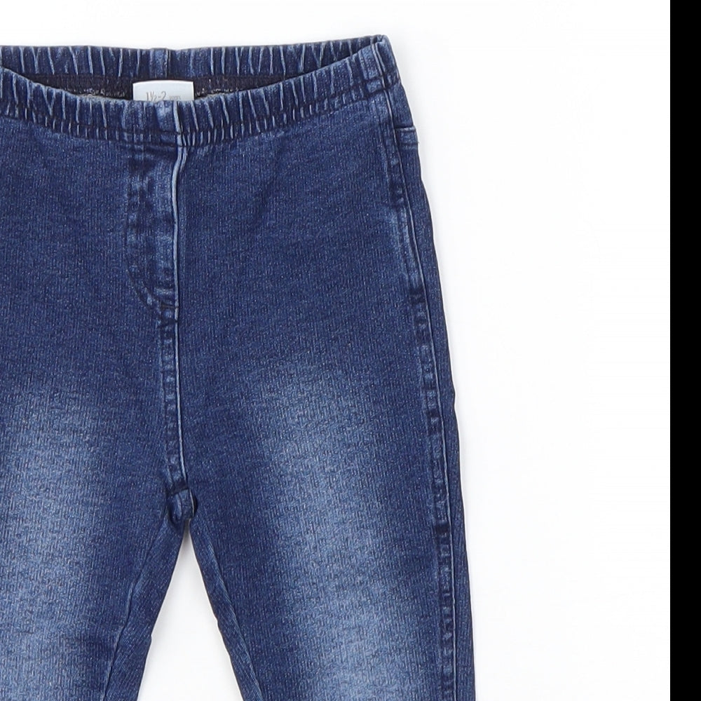 Mini Club Girls Blue  Cotton Capri Jeans Size 18-24 Months