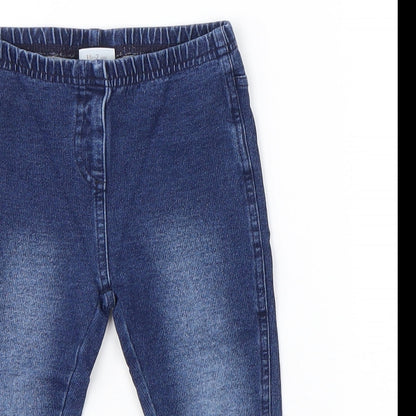 Mini Club Girls Blue  Cotton Capri Jeans Size 18-24 Months