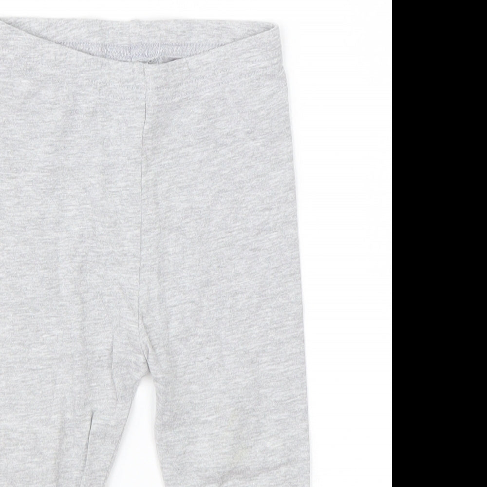 Debenhams Girls Grey  Cotton Capri Leggings Size 18-24 Months