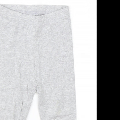 Debenhams Girls Grey  Cotton Capri Leggings Size 18-24 Months
